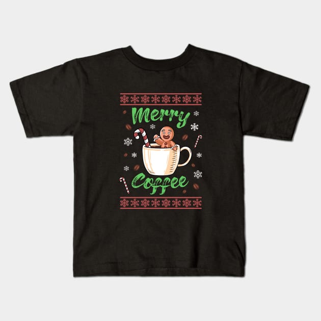 coffee christmas Kids T-Shirt by walterorlandi